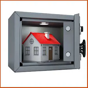 Forclosure and Bankruptcy - Image of house in vault